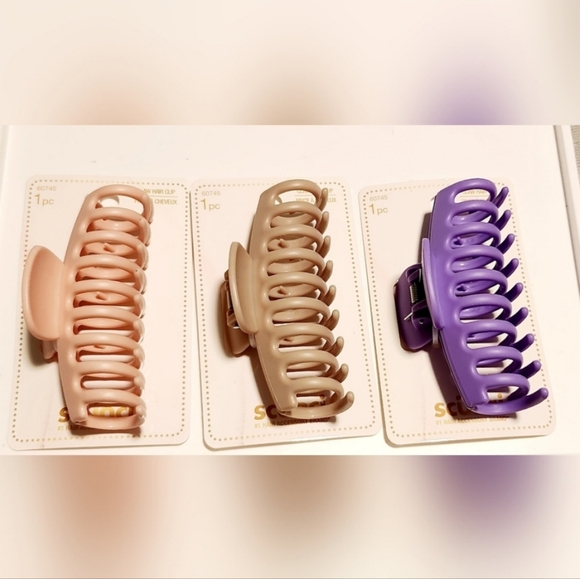 NWT 3×SCÜNCI LARGE HAIR CLAW SET + BONUS XL HAIR CLAW! - Picture 7 of 7